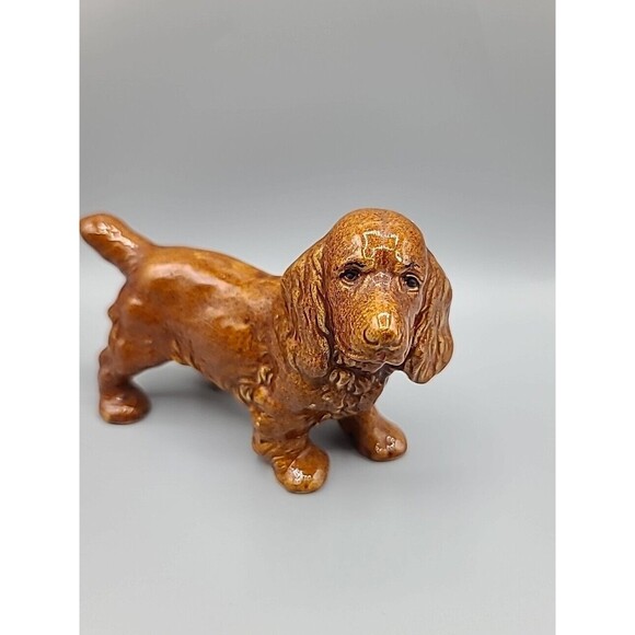 Cocker Spaniel Dog Figurine Brown Ceramic - Picture 2 of 16